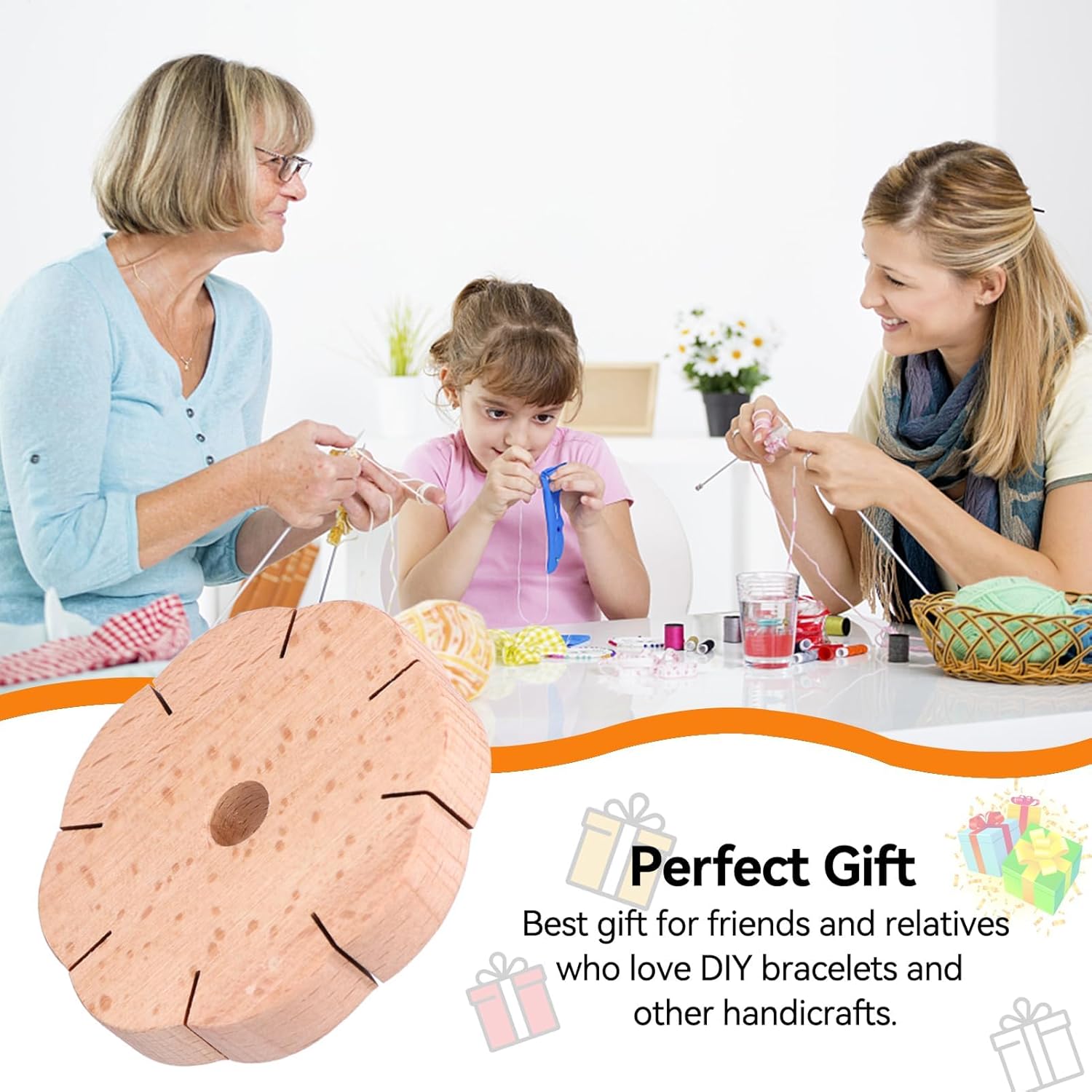 

Kumihimo Disk 8 Slots, Wooden Round Kumihimo Disk Wood Braiding Disk Plate Hand Rope Braiding Disk Kumihimo Beading Cord Disc DIY Bracelet Loom