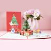 Pop-UP Paper Greeting Cards Postcards Christmas Pop-UP Cards 2 Styles for Birthday Christmas Party Wedding Decoration