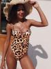 Maillot de bain monokini imprimé léopard pour femme, Maillot de bain une pièce, Maillot de bain bikini sexy sans dos