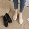 Fairy Square Head Single Shoes Retro Lazy Pedal British Shoes Ins Trendy Soft Leather Soft Sole