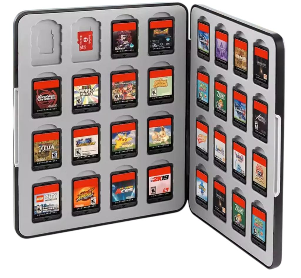 Nintendo Switch 1/2 Game Cartridge and SD Card Case with 24 Slots