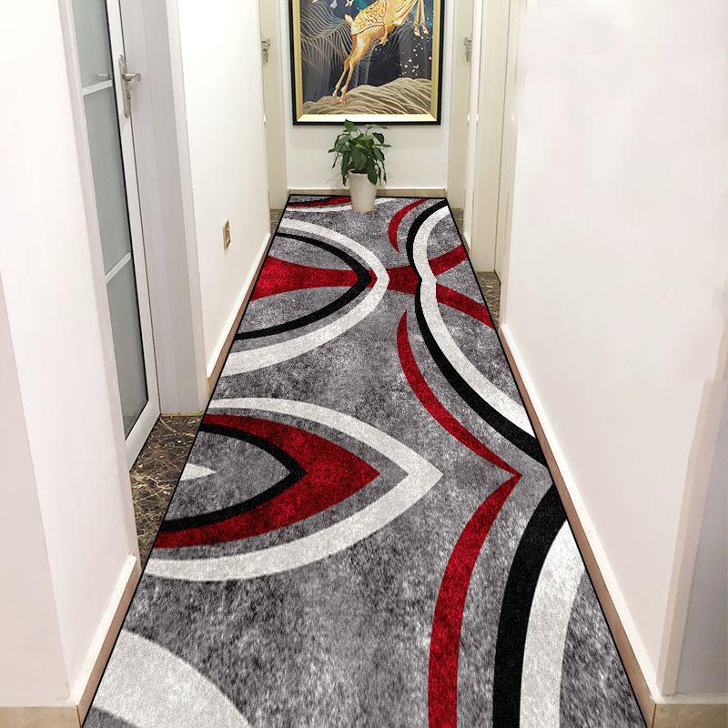 Nordischer Leichter Luxus Langer Flur Teppich Geometrie Dekor Hallenläufer Fußmatten Flurteppiche Rutschfest Zimmer Bettseite Bereichsteppiche