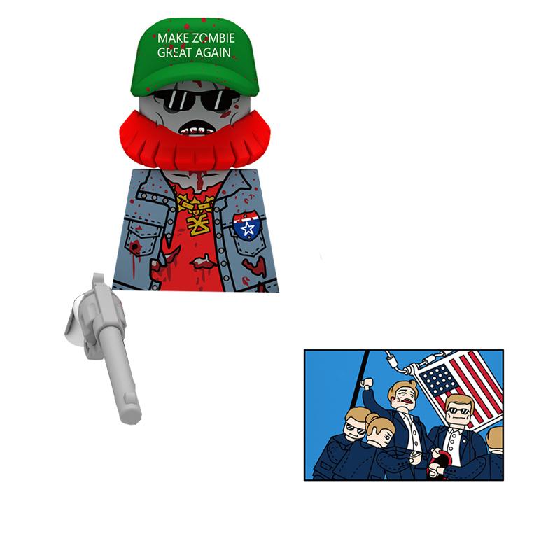 

Хоррор Хэллоуин Военный Ходячие мертвецы Солдат Фигурки Экшн Конструктор Армия Пехота Шлем Оружие Кирпичики Детская Игрушка Подарок