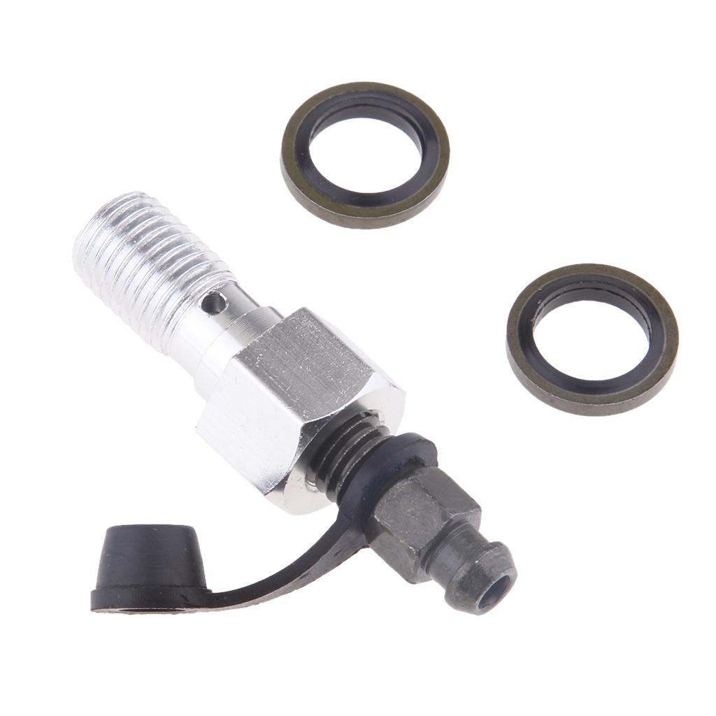 Motorcycle Brake Caliper Banjo Bolt Bleed Screw M10 X 1.25 Aluminum Nipple for Universal Master Cylinder Repair