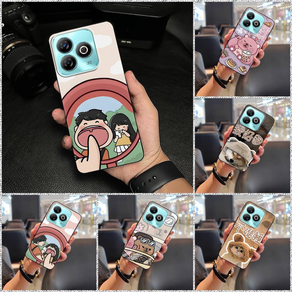Graffiti Anti-dust Phone Case For ZTE Blade A75 4G/Z2359 TPU Couple Anti-knock Cartoon Protective Silicone Cute Durable