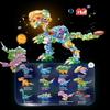 Transparent Building Block Small Particles Compatible Children Boys Girls Gifts Marine Animals Sharks