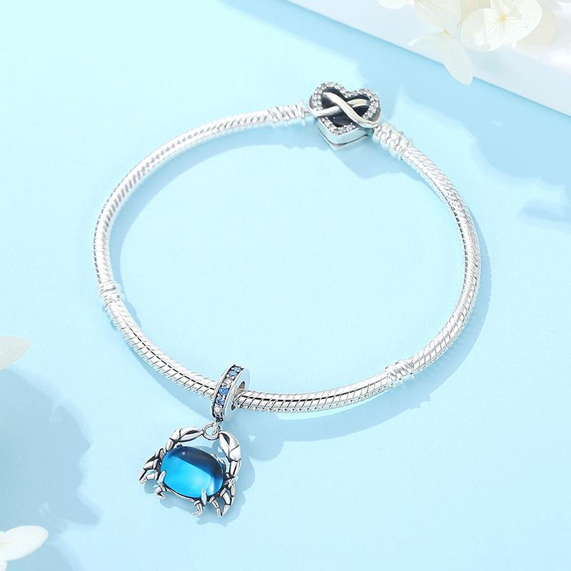 Original 925 Sterling Copper Bracelets Bangles Love Heart Clip Charms Beads Snake Chains For Women Rose Gold DIY Luxury Zircon