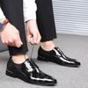 Office Men's Shoes Fashion Shiny Patent Leather Shoes Casual Luxury Business Wedding Shoes Men Oxford 38-48