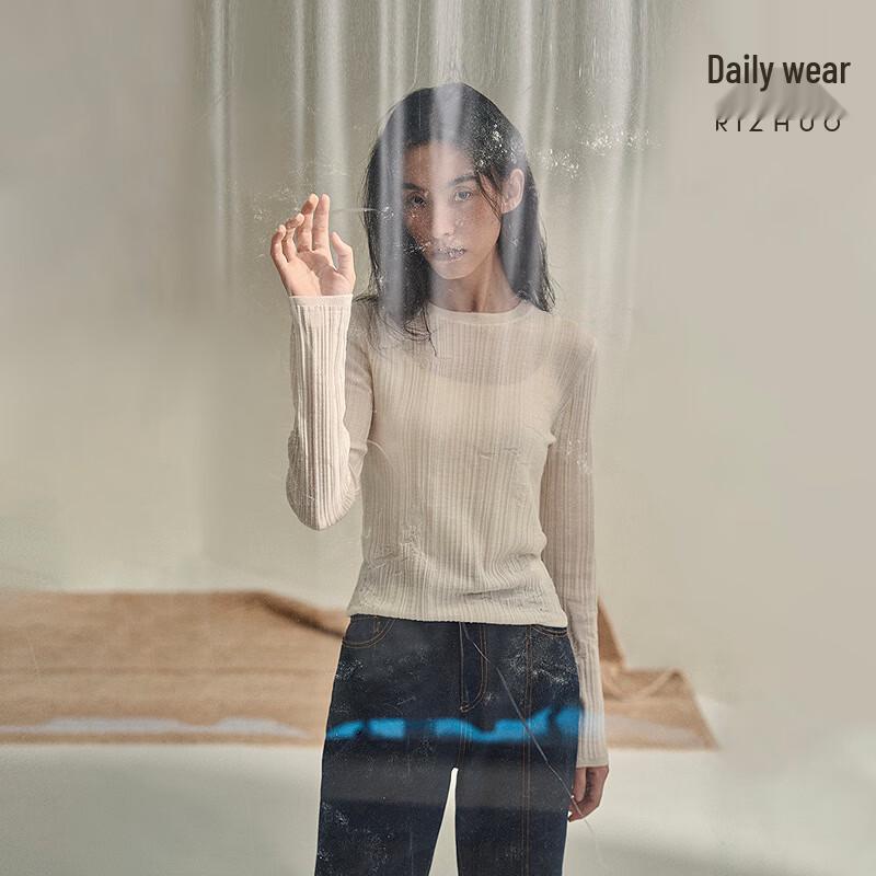 Rizhuo Women s 2026 Autumn Merino Wool Pullover Sweater L