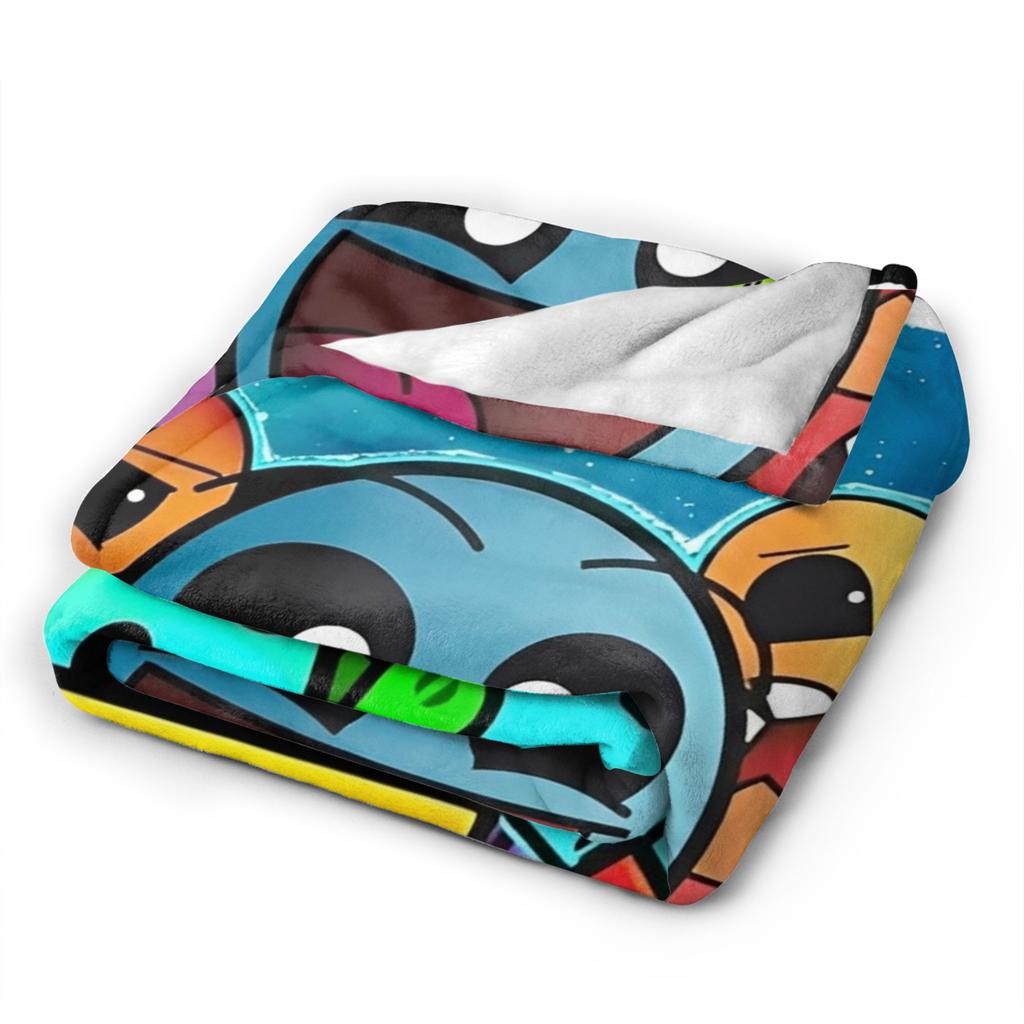 Super warme Decke Reise Geometrie Gaming Gestrichelte Überwurfdecke Flanell Tagesdecke für Wohnzimmer Neuheit Sofabettbezug