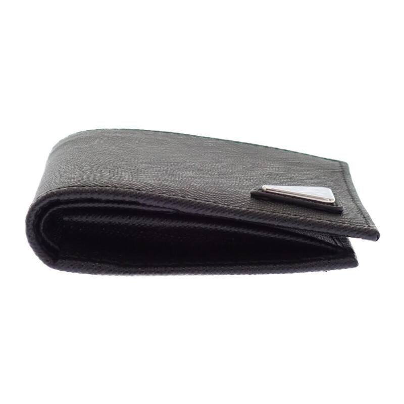 PRADA  2MO008_QHH_F0002 Bifold Wallet black Safiano mens