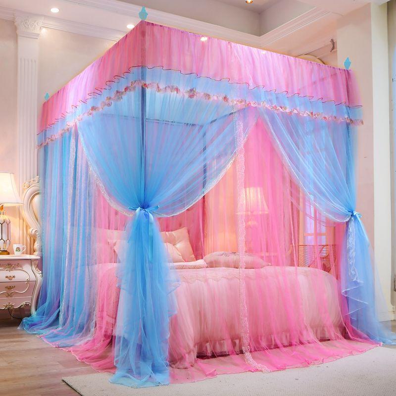 Three-Door Princess Style Thickened Mosquito Net for Single/Double Bed
