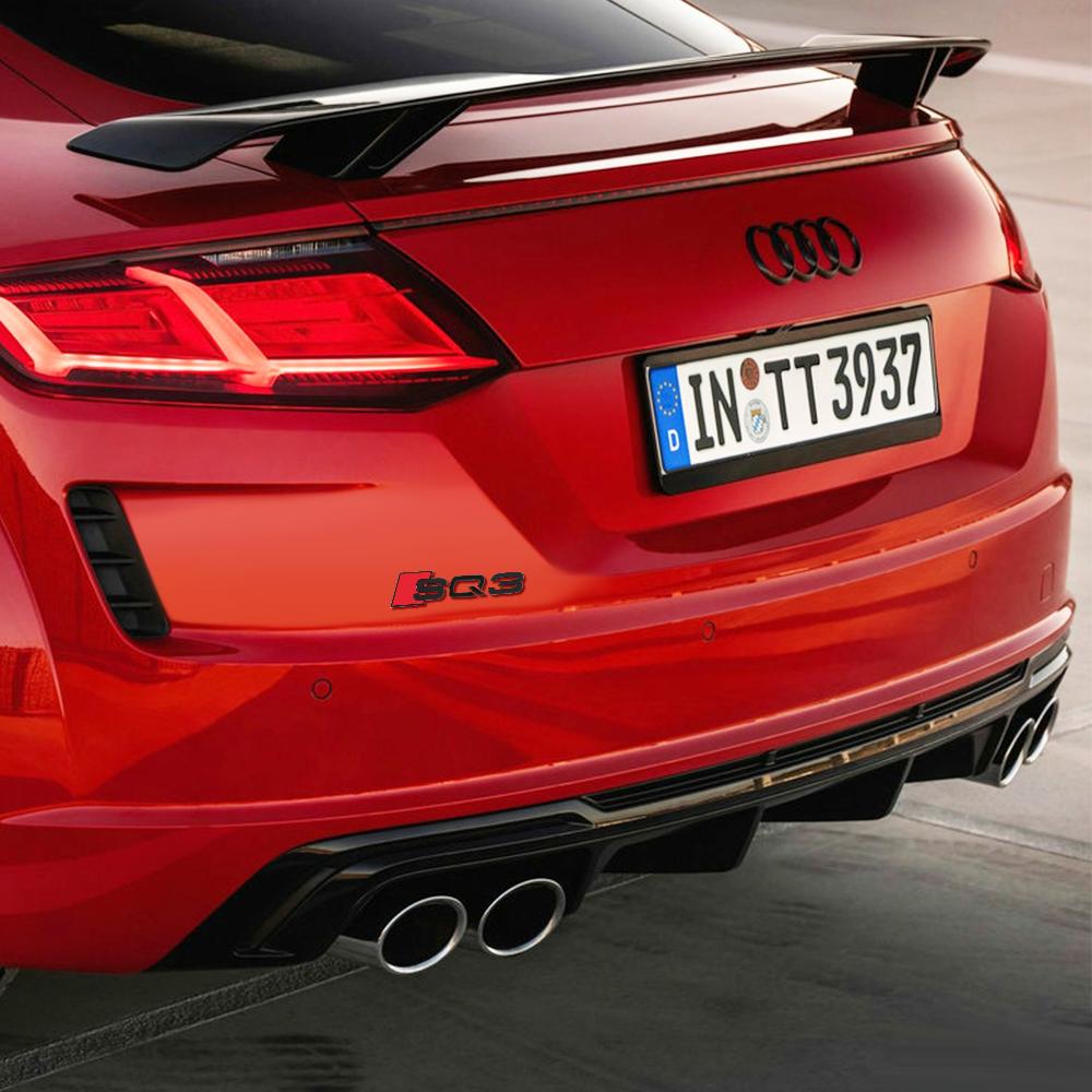 3D ABS Emblem Car Body Rear Trunk Sticker Badge Decoration Center Cover for Audi SQ3 SQ5 SQ7 8V B6 A5 B6 C7 Q5 B9 B7 C6 A1 Q7 Q3