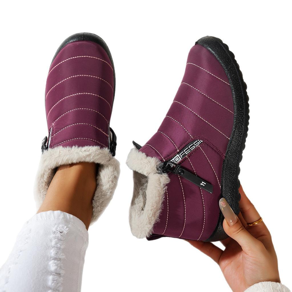 Fashion Plus Size Shoes for Women 36-43 Winter Fashion Women Plush Keep Warm Flats Non-slip Flats Casual Zapatos De Mujer Women Shoes