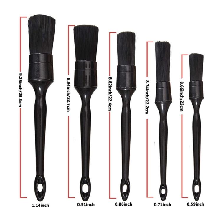Automotive Cleaning Kit 5 Brushes with Snake Head Handle Wheel Cleaner Brush for Complex Surfaces