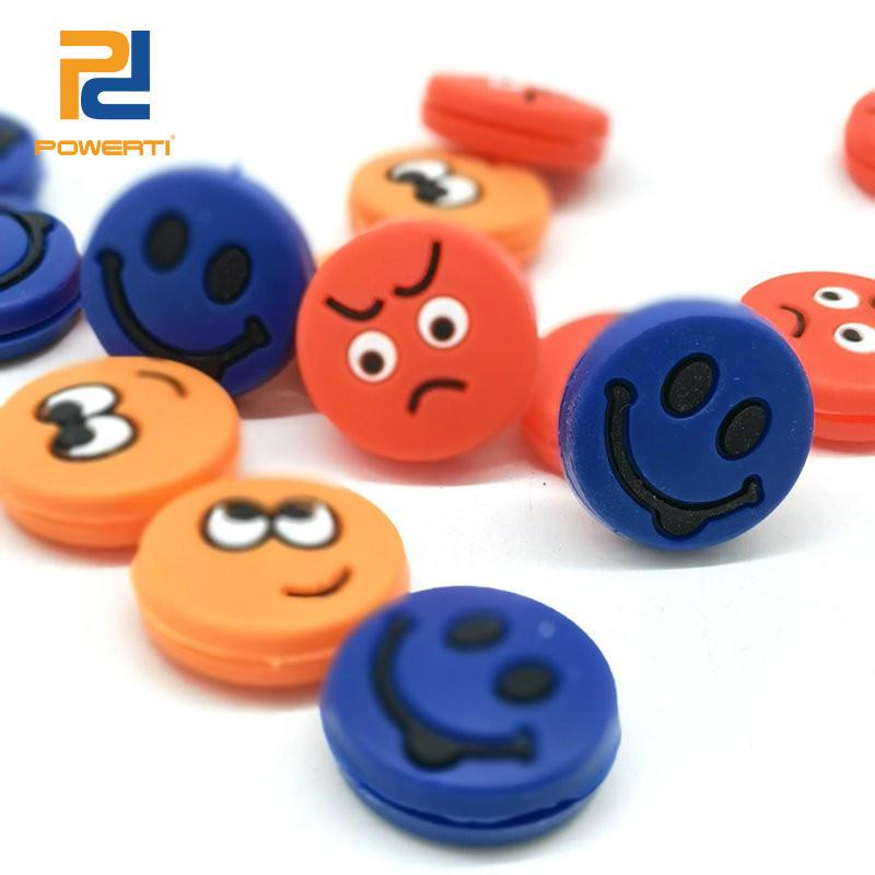 Funny Emoji Silicone Tennis Racket Dampeners - 16 Smiley Vibration Absorbers