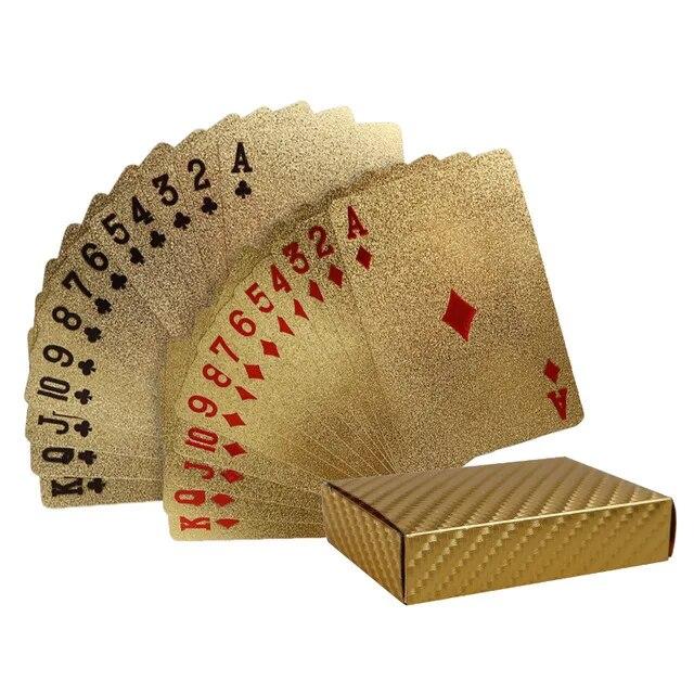 Black Gold Playing Card Poker Game Deck Blue Red Poker Suit Plastic Magic Waterproof Deck Of Card Gift Collection