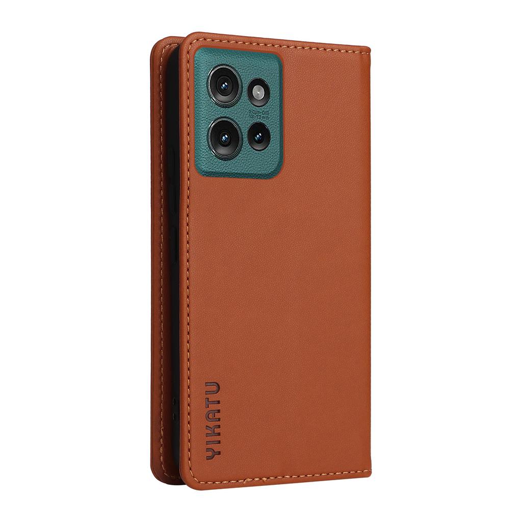 YIKATU YK-001 For Motorola Edge 50 5G Case Stand Leather Phone Cover Strong Magnetic Closure