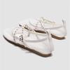 Fashion White Mesh Hollow Ballet Flats Women Summer Lightweight Breathable Casual Shoes for Women Luxury Belt Buckle Strap Mary Janes