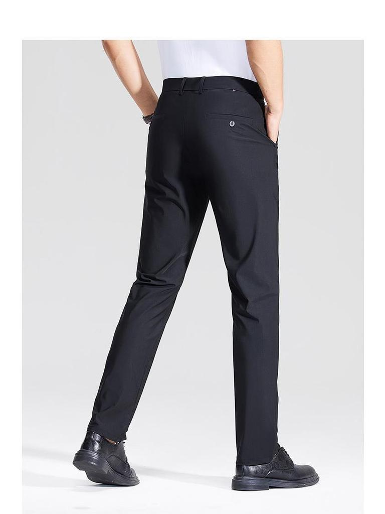 2026 Men's High-End Spring/Summer Water-Resistant Stretch Casual Trousers with Ice-Silk Cool Touch