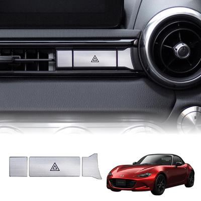 Panel de Peligro de Laboratorio Aoeiling para Mazda Roadster ND (Aluminio, Estilo Hairline) Cosmético Específico para Coche