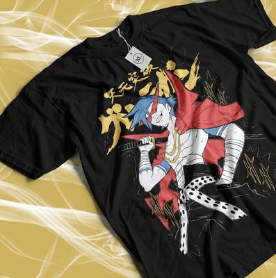 Tengen Toppa T-shirt Gurren Lagann Kamina Anime Manga Girl Gifts Shirt All Size Unisex T-Shirt