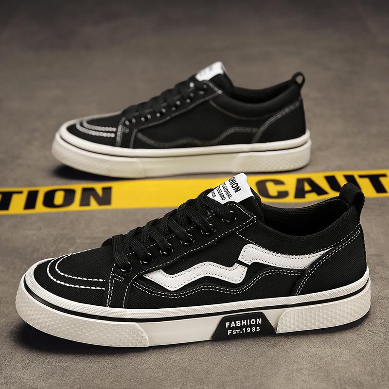 Spring Breathable Canvas Shoes New High-top Casual Shoes Men's Versatile Lace-up Soft-soled Men's Shoes Men's Flat Baseplate Shoes