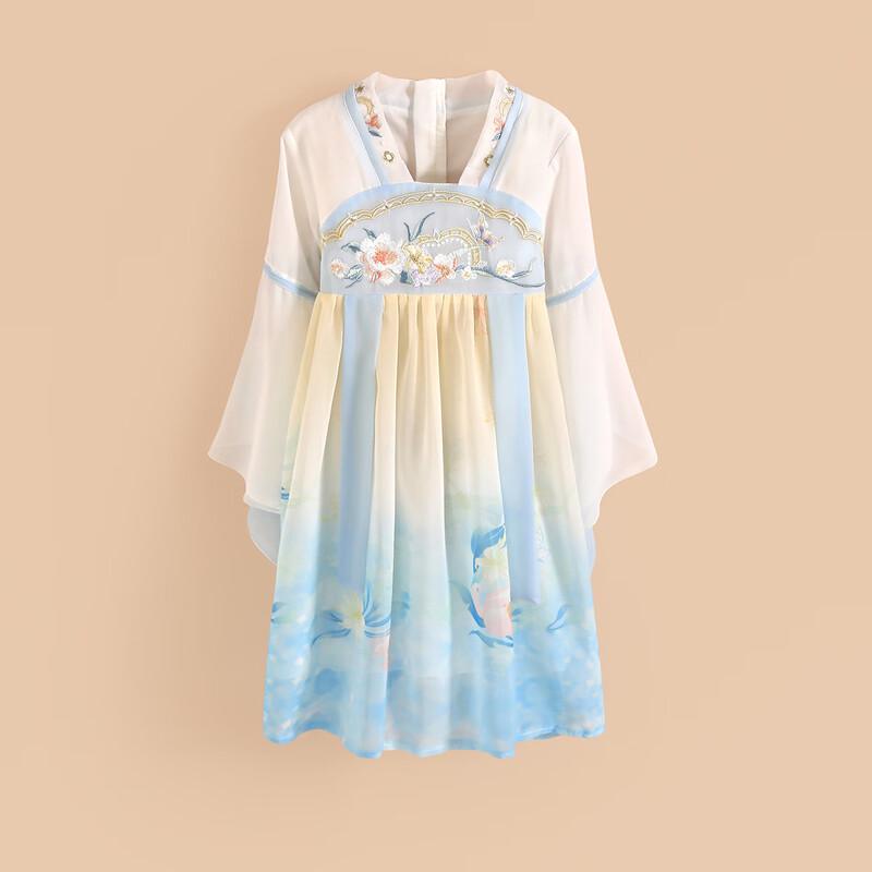 Little Tiger Patty Girls  Floral Butterfly Ancient Style Dress 160cm