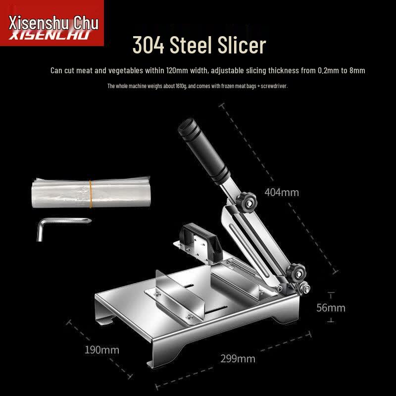 Manual 304 Stainless Steel Frozen Meat Slicer