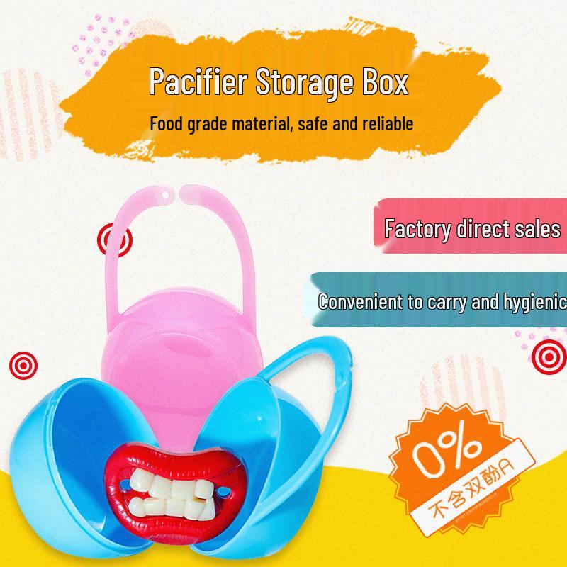 Pacifier Storage Case - Portable, Dustproof PP Plastic for Mother and Baby Supplies синий