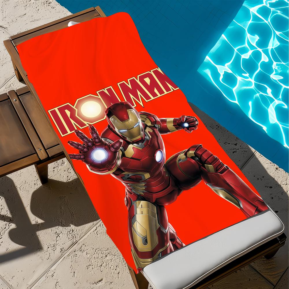 

film cool i-Iron m-Man ml Towel soft Beach Towels Trip swim Pool bathing Towel Gym Spa home Decor Gift Holiday W40*H60(CM)