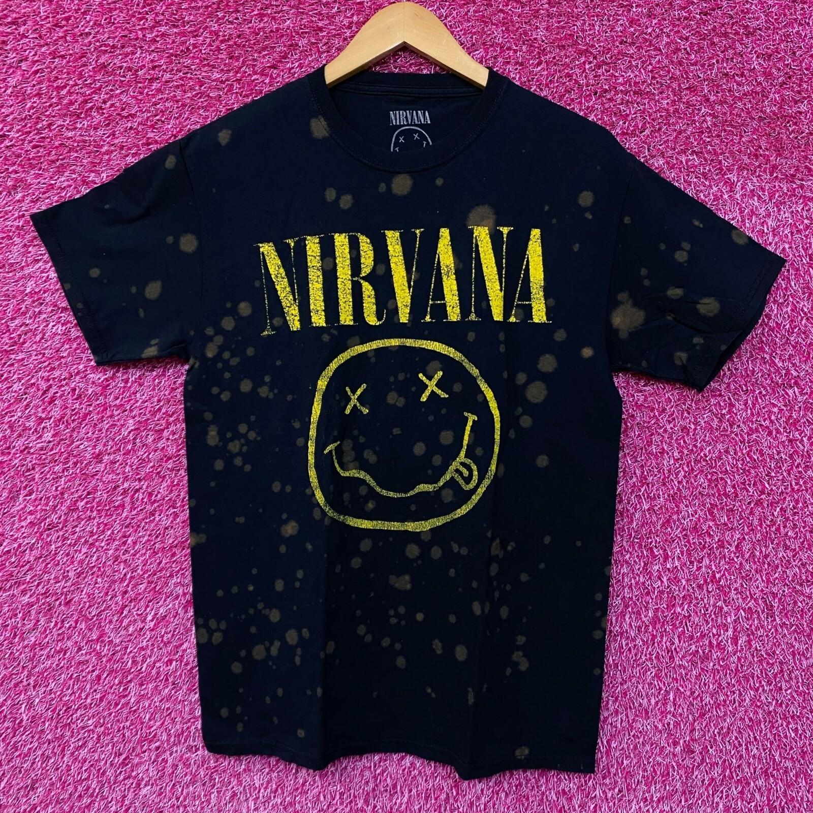 Nirvana Nevermind Bleach Dye Grunge Rock Tshirt size Medium XL