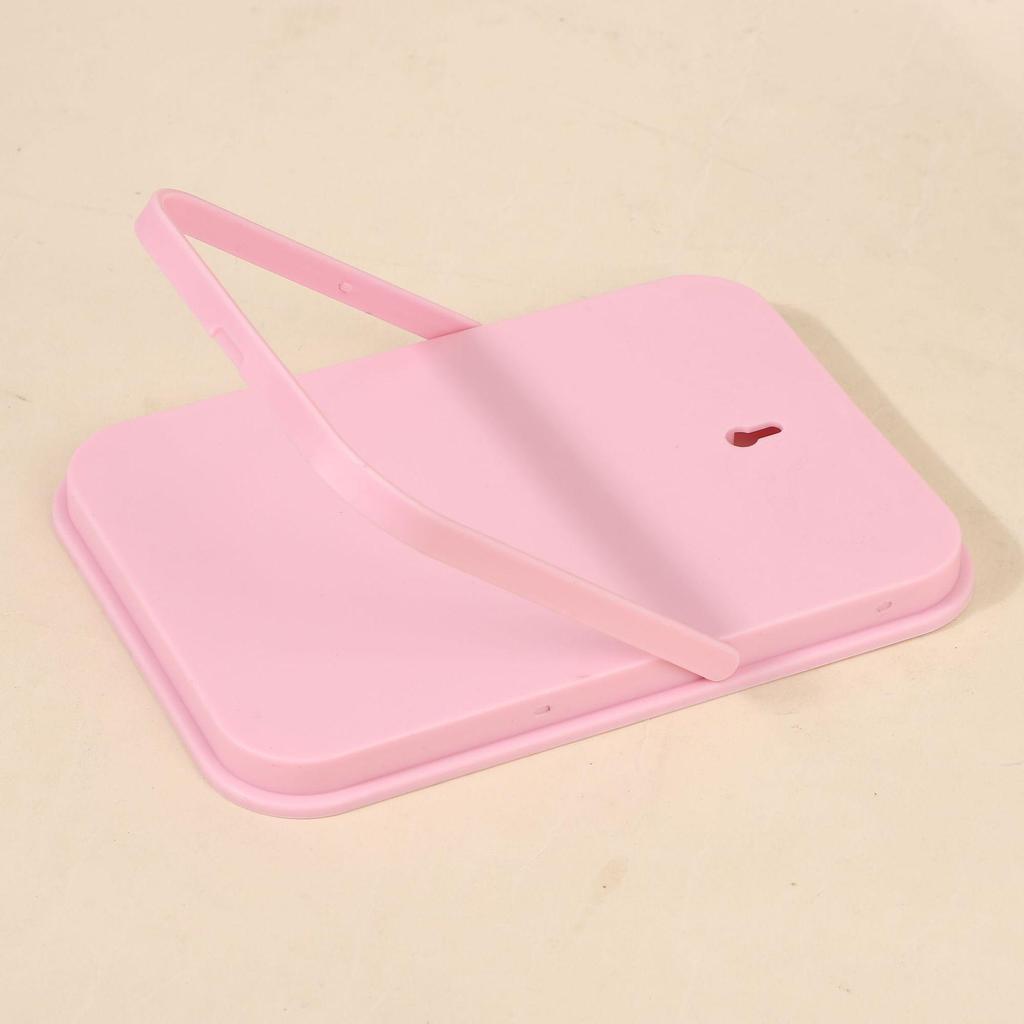 Portable Rectangular Wall-Mounted Makeup Mirror with Stand for Dorm Rooms