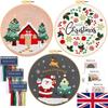 1Pc Christmas Embroidery Starter Kit Stamped Cross Stitch Kit for Beginner