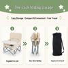Portable Foldable Children's High Chair: Lightweight Aluminum Camping & Beach Chair with Eating Table.