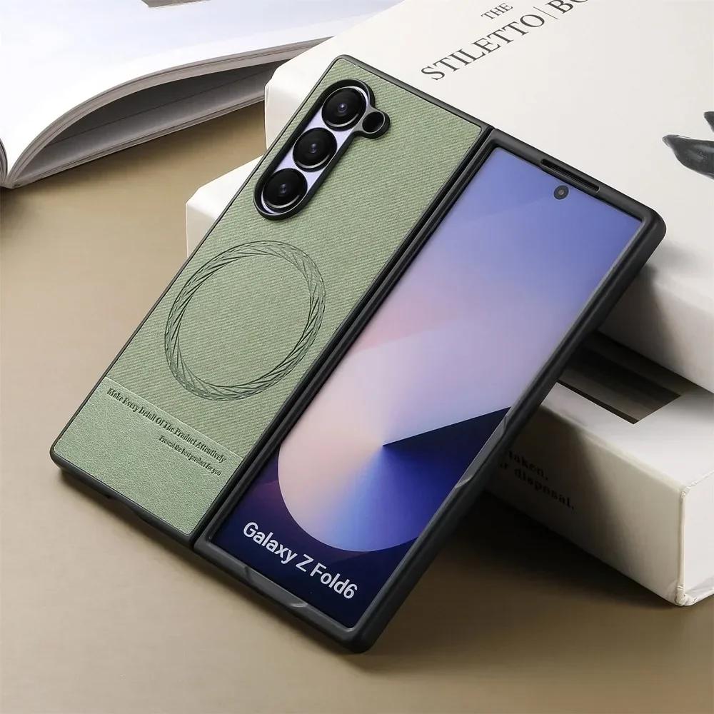 Magnetic Phone Case Hone Case for Samsung Galaxy Z Fold 7 6 5 4 3 Fold6 Fold5 Fold4 Fold7 5G Hard Shell Durable Protective Cover