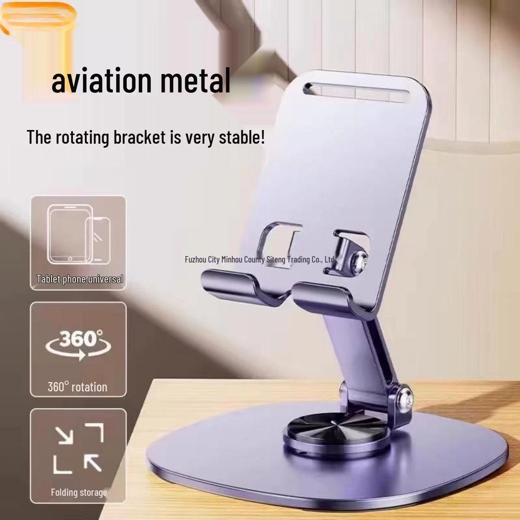 2024 All-Metal Rotatable & Foldable Mobile Phone and Tablet Stand