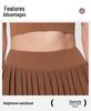 Nude Antibacterial Pleated Yoga & Running Skirt with Lining