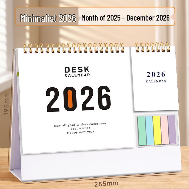 2026 Creative Desk Calendar: Monthly Self-Discipline Planner for Business and Office Workspace