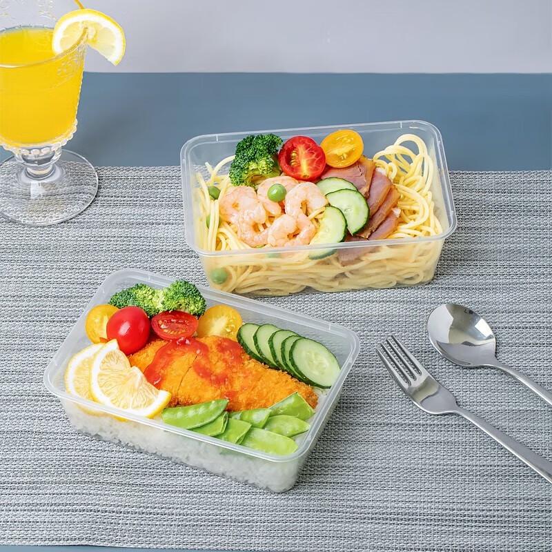 Miaojie 750ml Disposable Square Plastic Take-Out Bowls