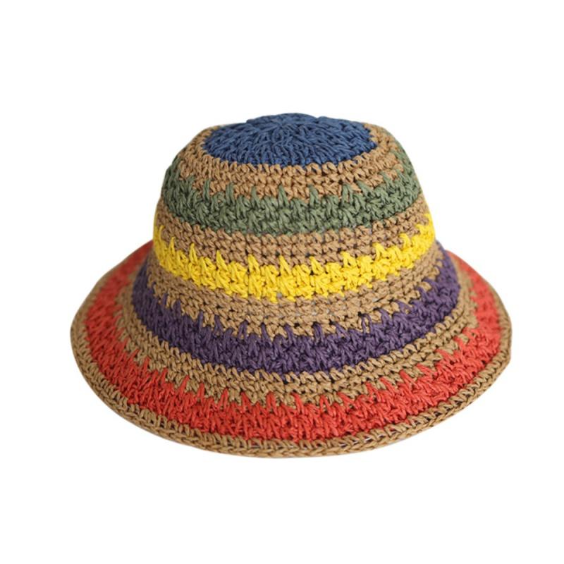 Baby Mädchen Hut Sonnenhut Kinder Strohhut Sonnenschutzhut Mehrfarbig Kinderhut