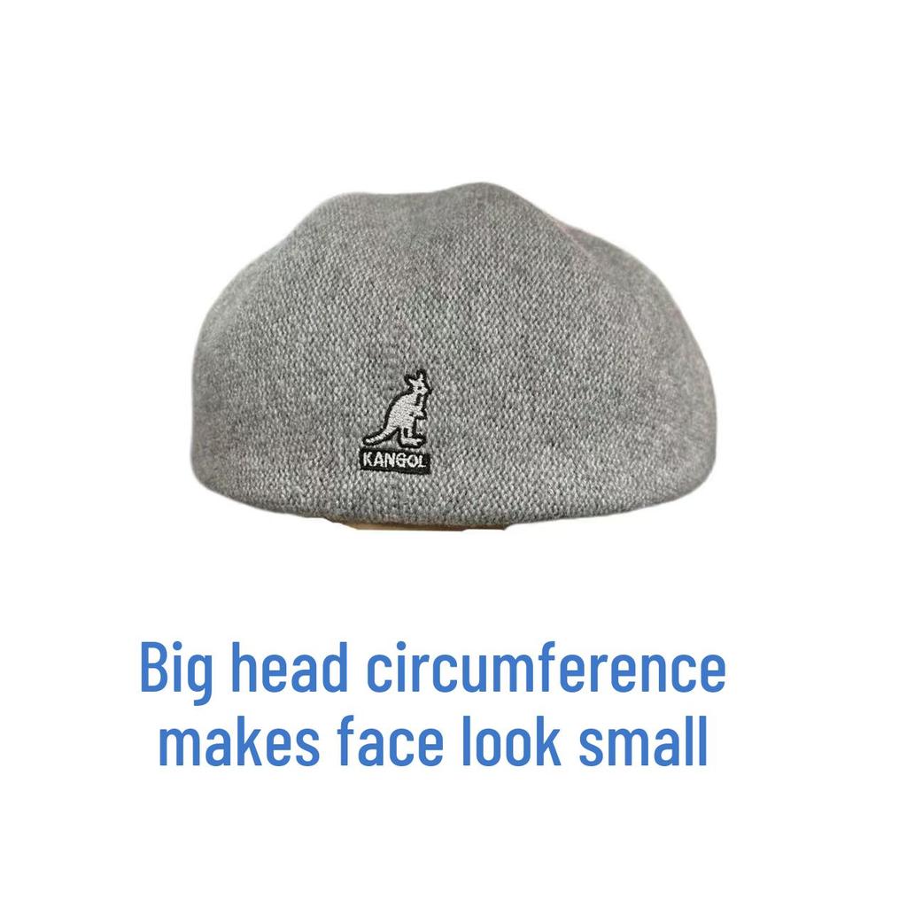 Koreanischer Känguru-Stickerei Woll-Barett - Trendig, Stilvoll, Vielseitig, Niedrige Schiebermütze