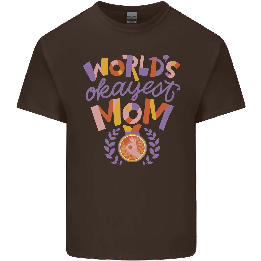Worlds Okayest Mom Mothers Day Mummy Unisexs Light Cotton TShirt