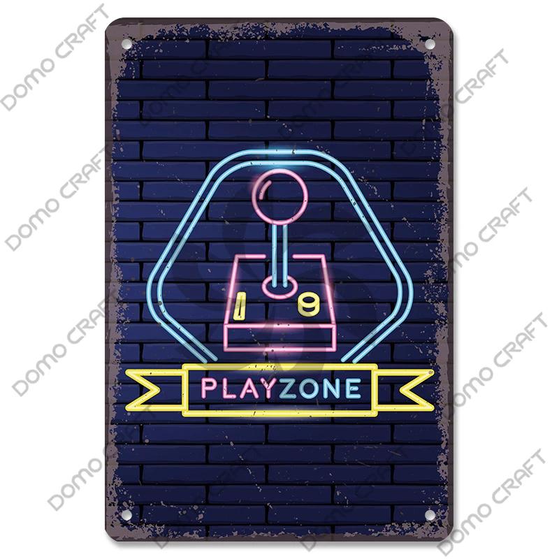 

Неоновый постер видеоигры, металлическая пластина, геймер, игра, Win, игровая зона, металлические жестяные вывески, Ретро Настенный декор, игровая комната, бар, паб, мужская пещера 20x30cm