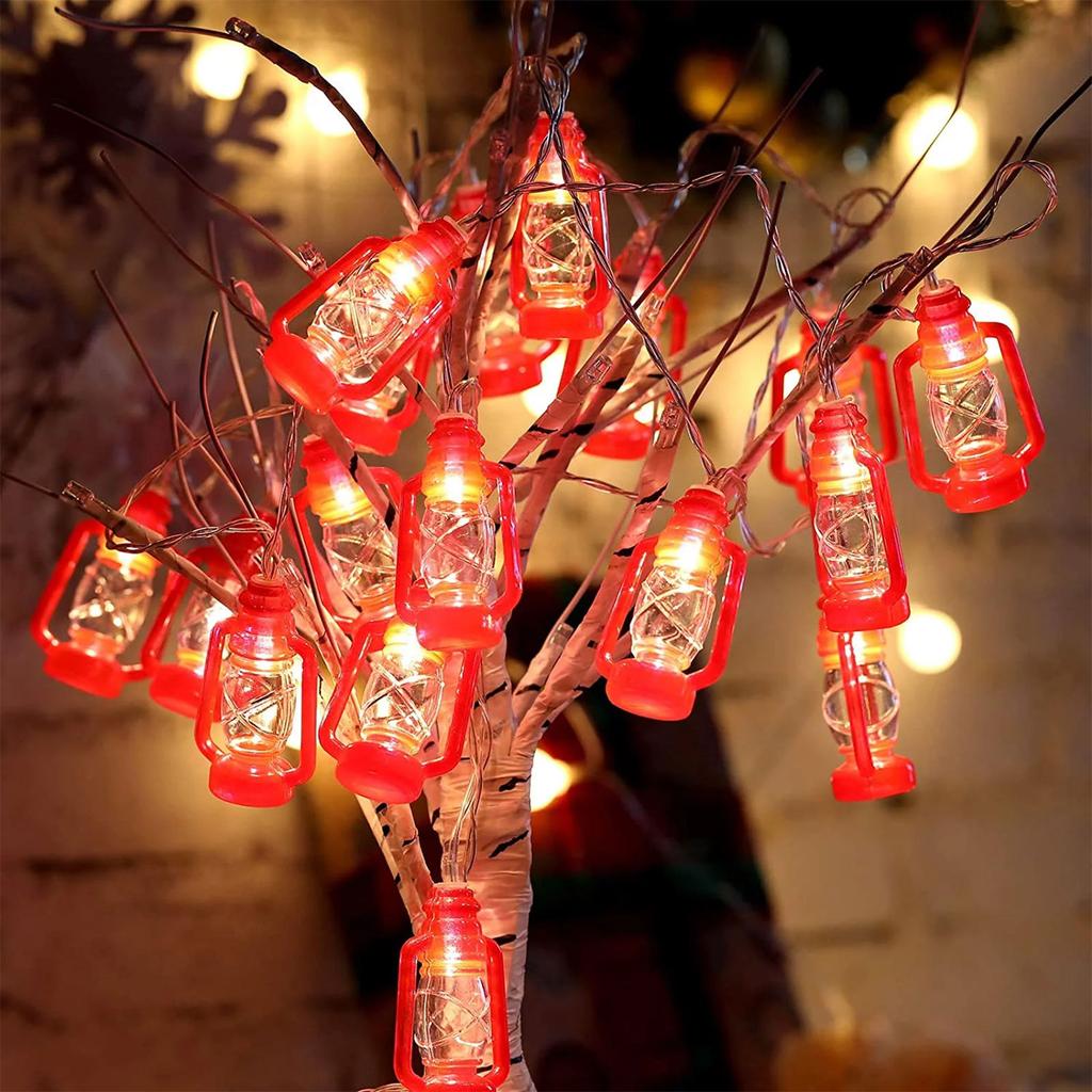 Vintage Light String Lights 10ft 20 LED Decorative Kerosene String Lights For Indoor Outdoor Patio Garden Home Holiday Camping Decoration