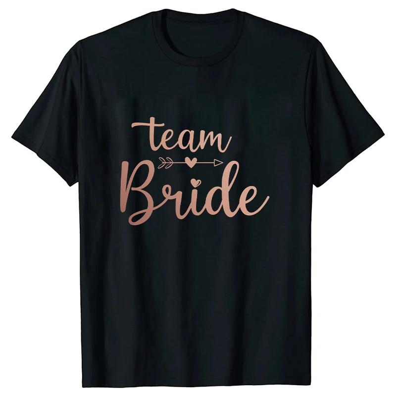 Verlobung Braut Hochzeit Party T-shirt Team Braut Kader Brautjungfer Tops Maid of Honour T-shirt Bachelorette Hen Party EVJF Tees