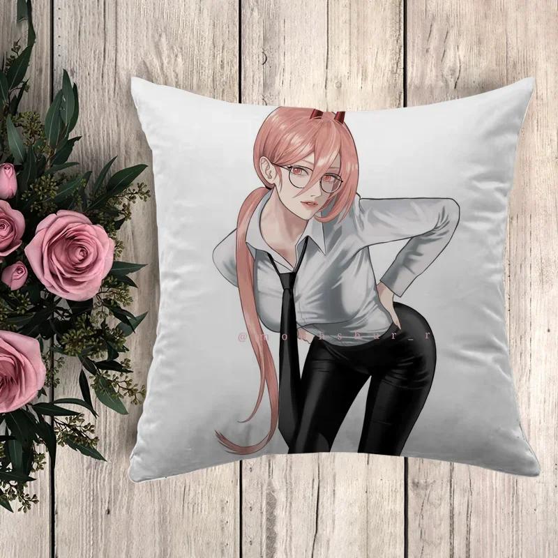 Anime Pillow Chainsaw Man Decorative Pillowcases  Sofa Cushions Cushion Cover  Pilow Cases Throw Pillows Fall Decor