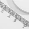 Punk Multilayered Lock Snake Chain Anklet For Women Trend Alloy Tassel Rhinestone Anklets Foot Bracelet Beach Jewelry