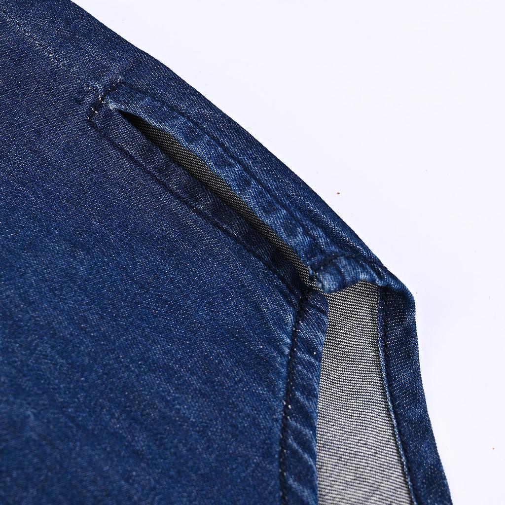 Original Store Lace-Up Denim Vest Stacked Vest Loose Bf Sleeveless Vest Vest Women'S Fake Collar