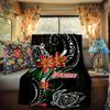 Floral Plumeria Customize Your Name Rv Blanket Comfortable Soft Lightweight Allseason Multipurpose Blanket For Travel Camping Picnics Sofa Rv Bed